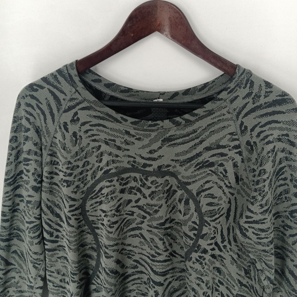 Lululemon Swiftly Tech 2.0 Long Sleeve Race Length Primal Clash Black Gray 16 - Picture 7 of 15